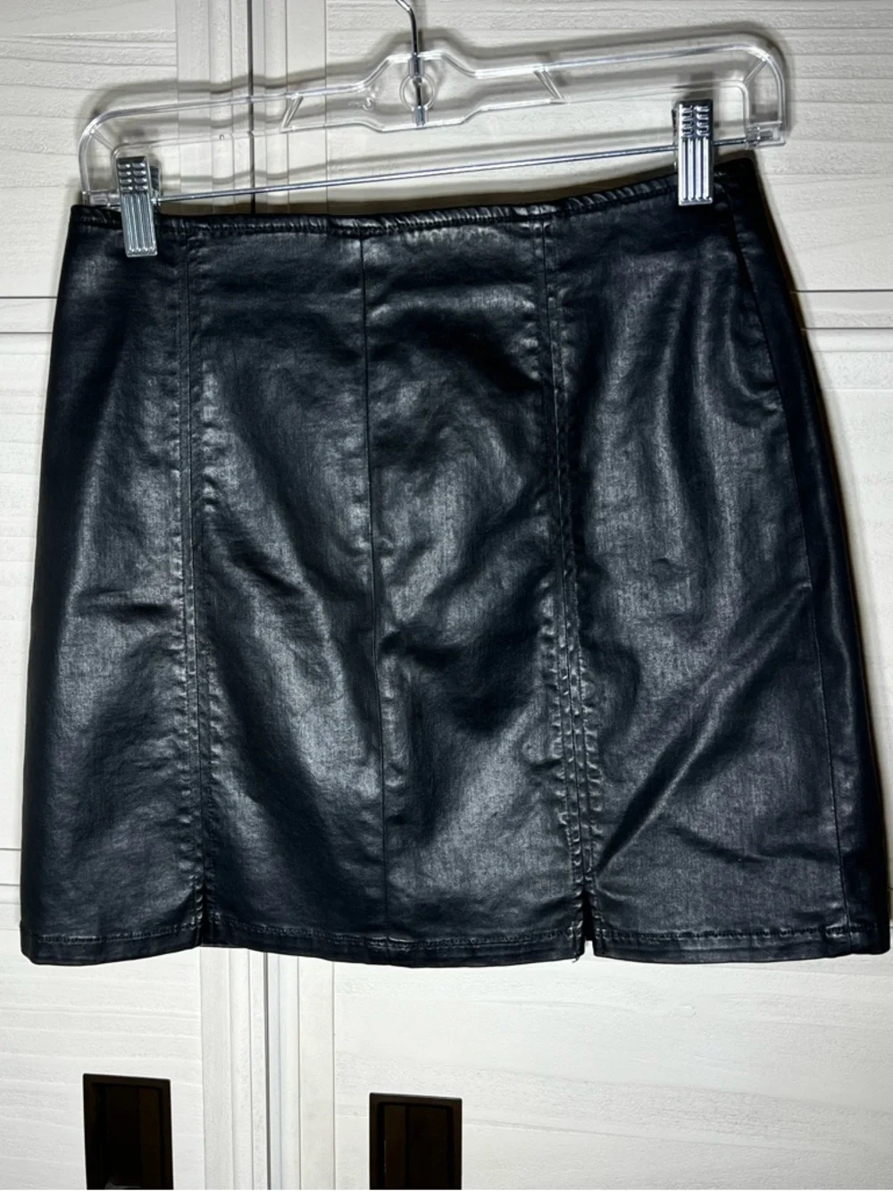 Ag Adriano Goldschmied Black Adaline Paneled Mini Skirt Jeans Sz 27